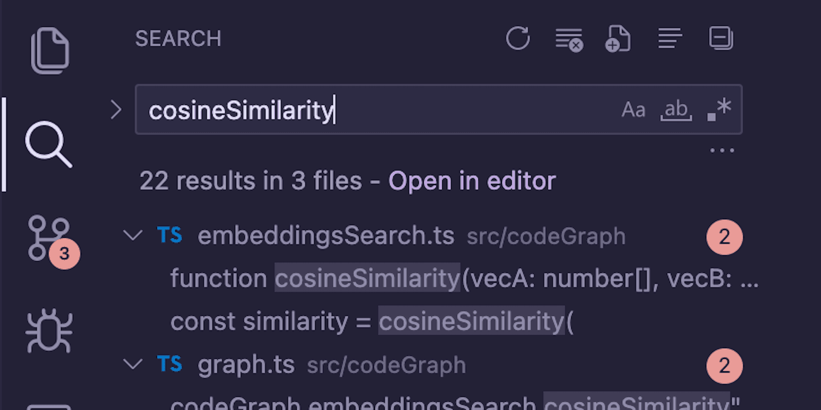 VSCode search